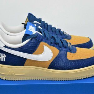 Nike Air Force 1 Undefeated 5 On It Blue Yellow Croc Size 7.5